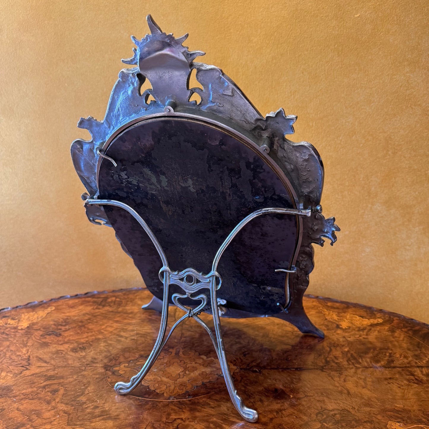 Art Nouveau Girl Floral Dressing Table Mirror