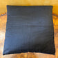 Black Floral Print Square Pillow