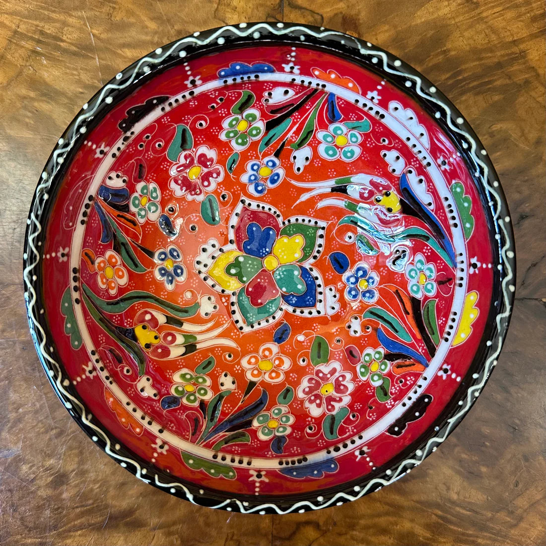 Turkish Pottery Hand Made Colourful Bowl