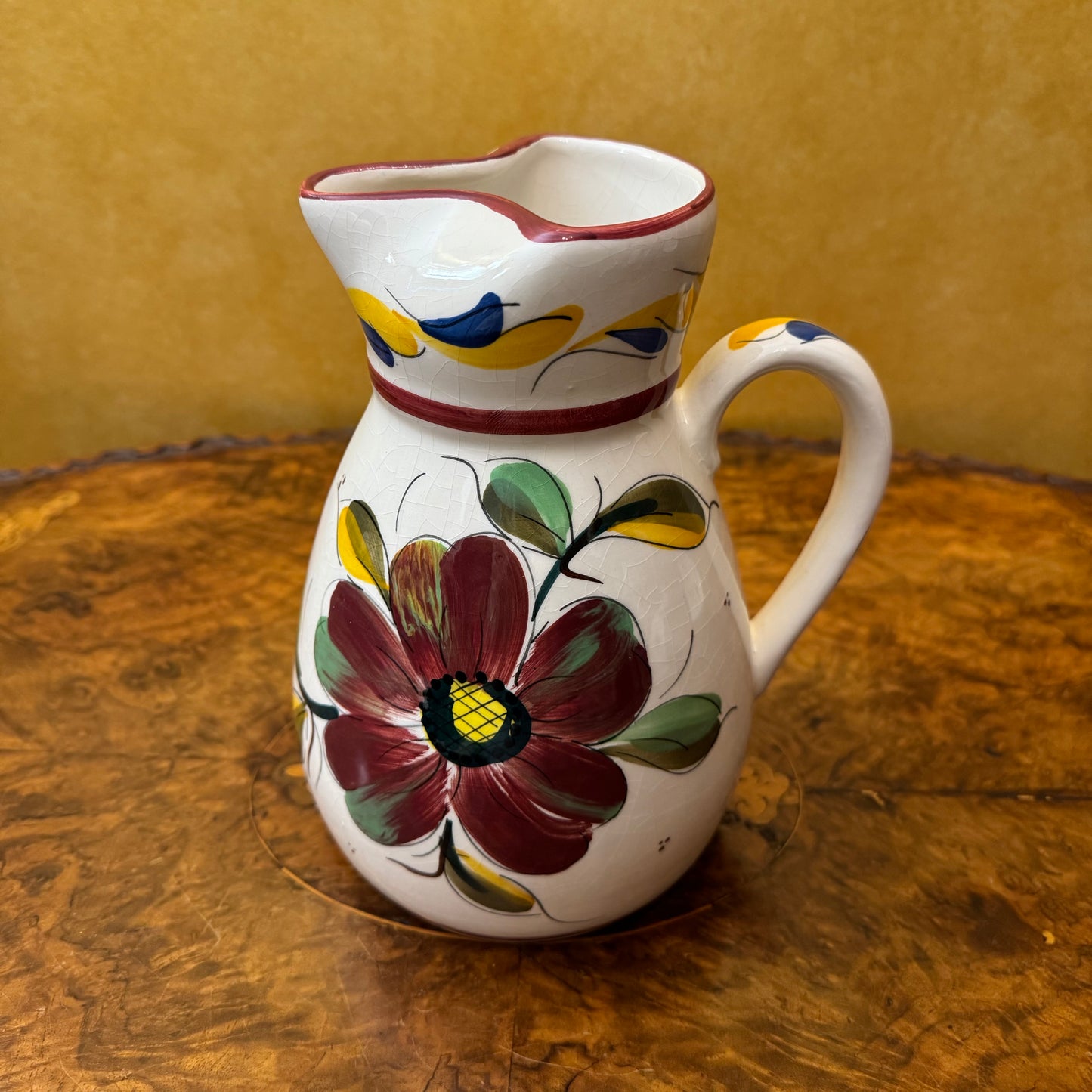Vintage Sangria Spanish Hand-Painted Jug Pitcher