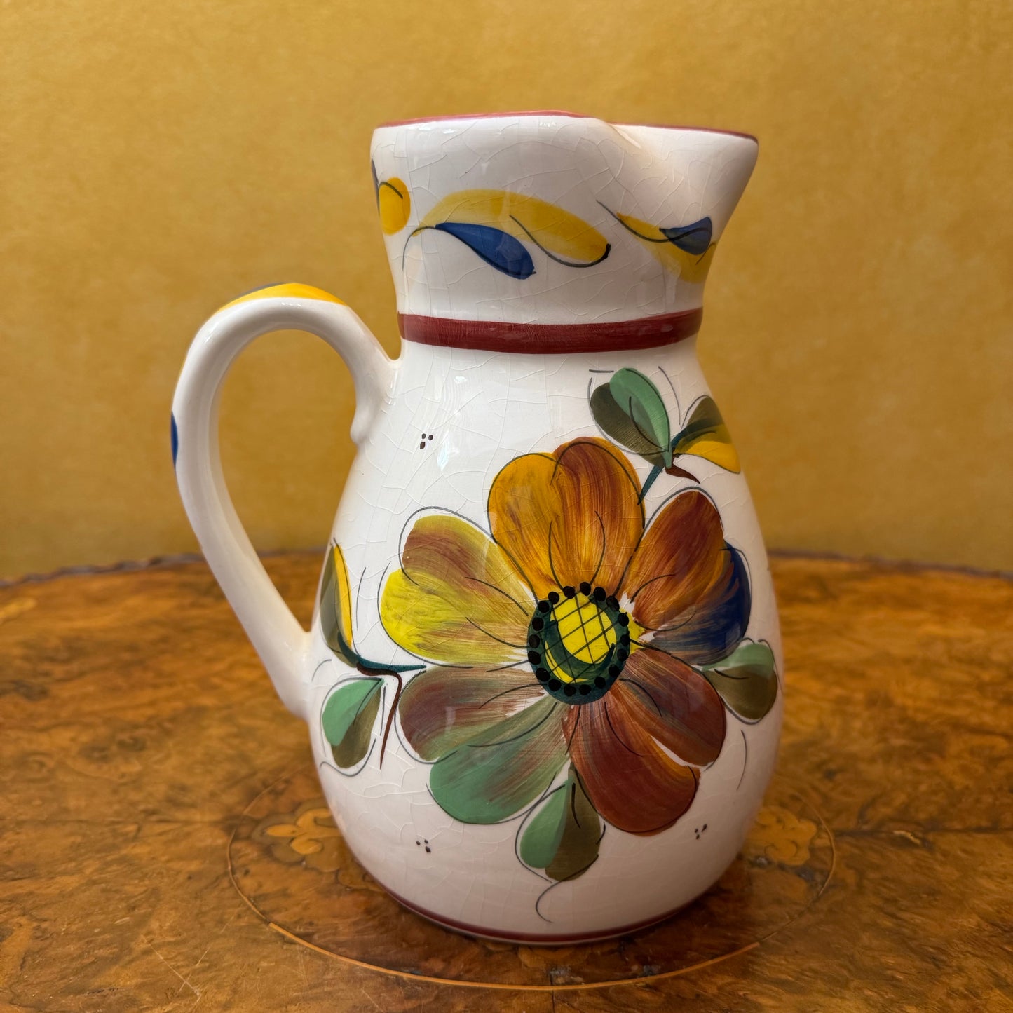 Vintage Sangria Spanish Hand-Painted Jug Pitcher