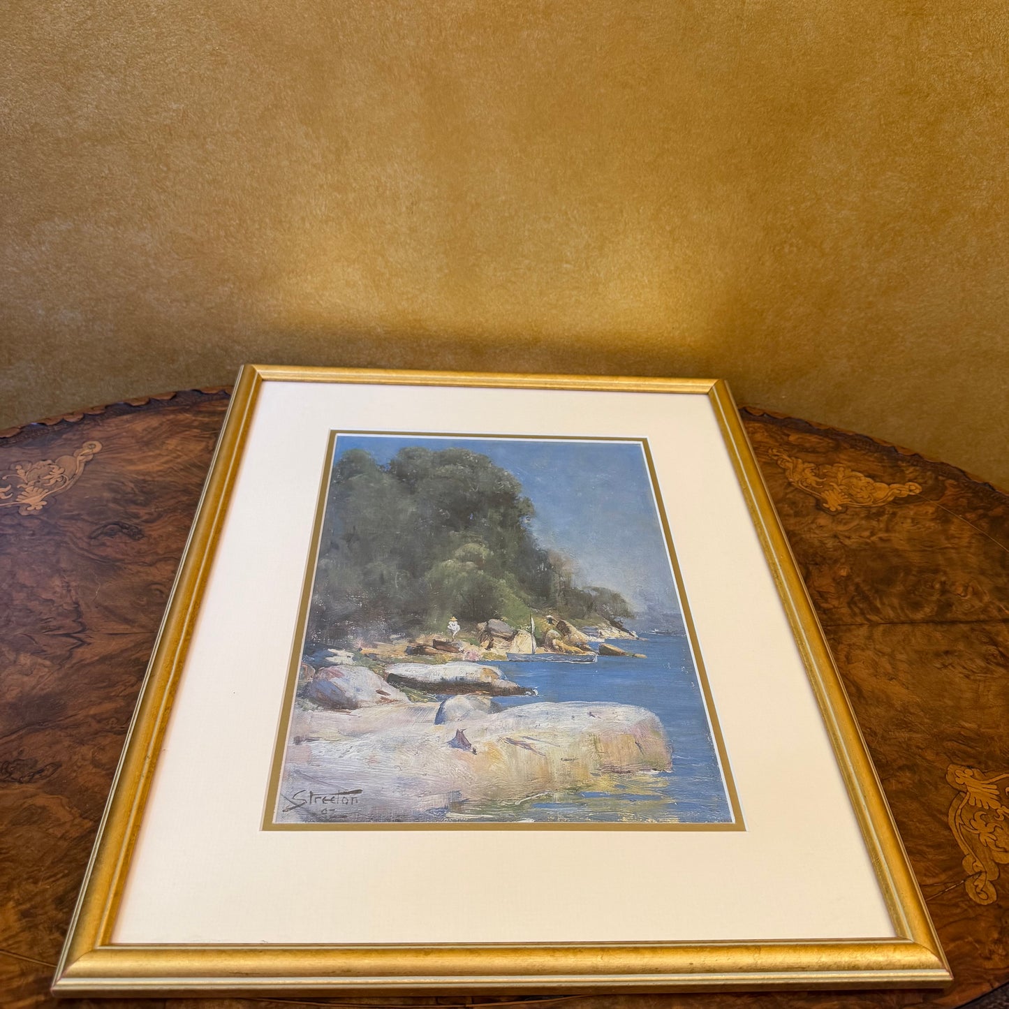 Arthur Streeton, Streetons Camp at Sirius Cove Print Framed