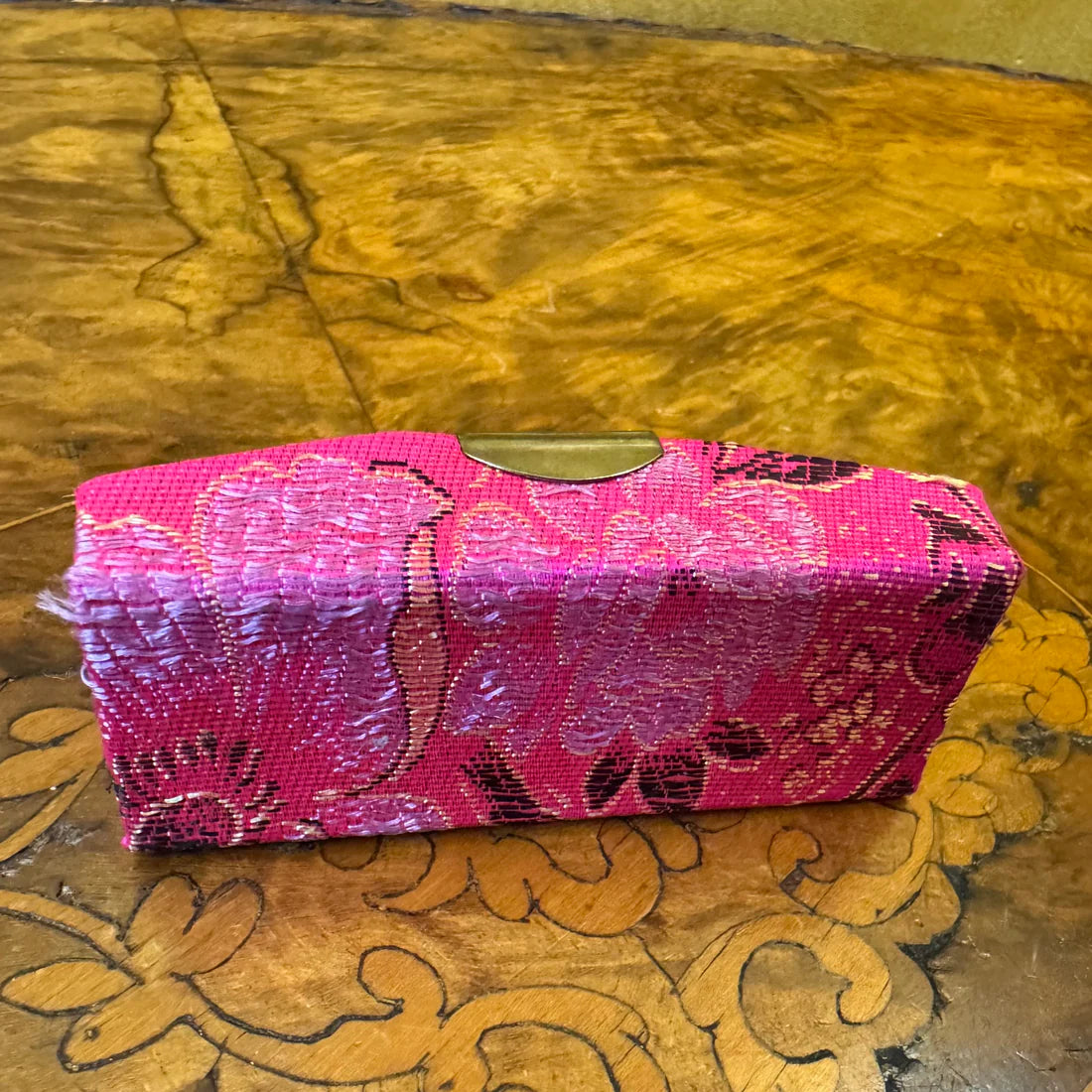 Vintage Pink Fabric Lipstick Case