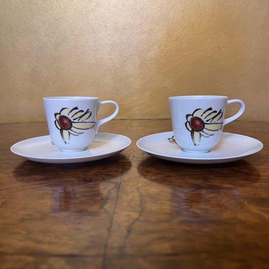Rosenthal Floral Print Coffee Cup & Saucer Pair