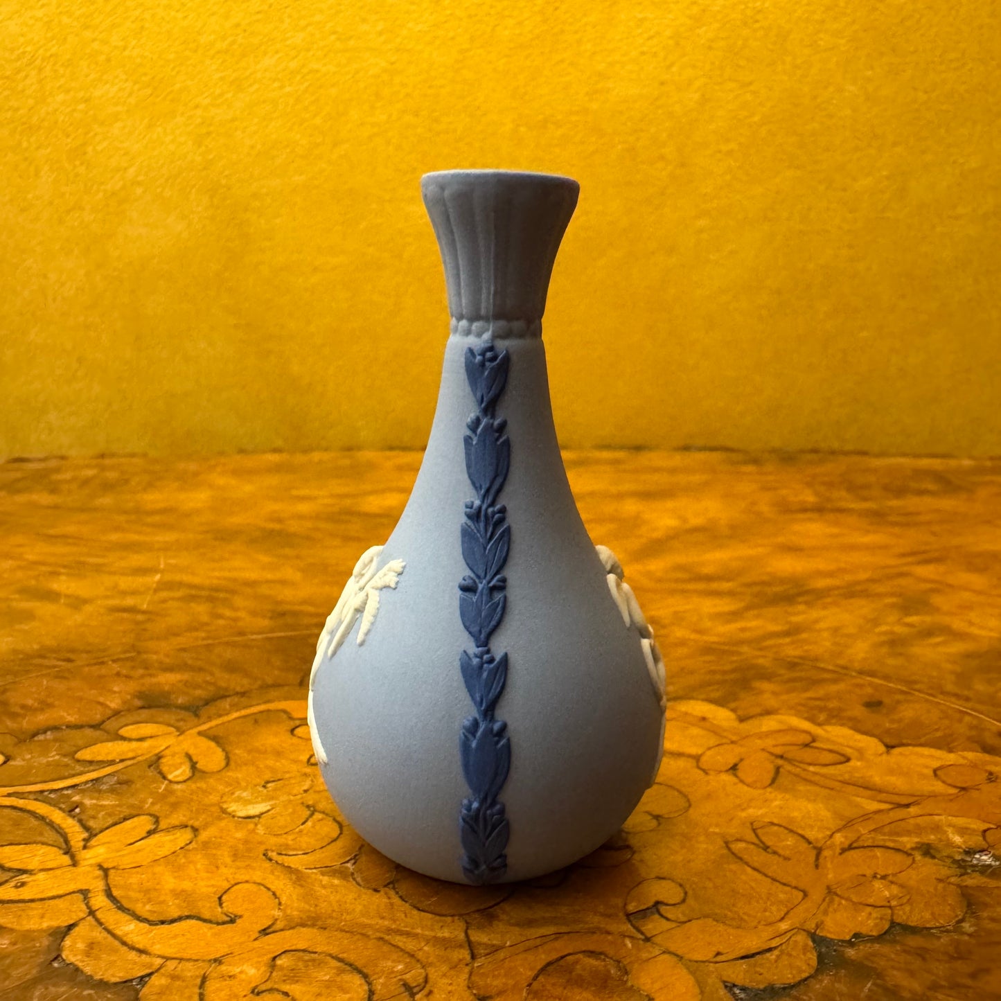Vintage Wedgwood Jasperware Blue Miniature Bud Vase