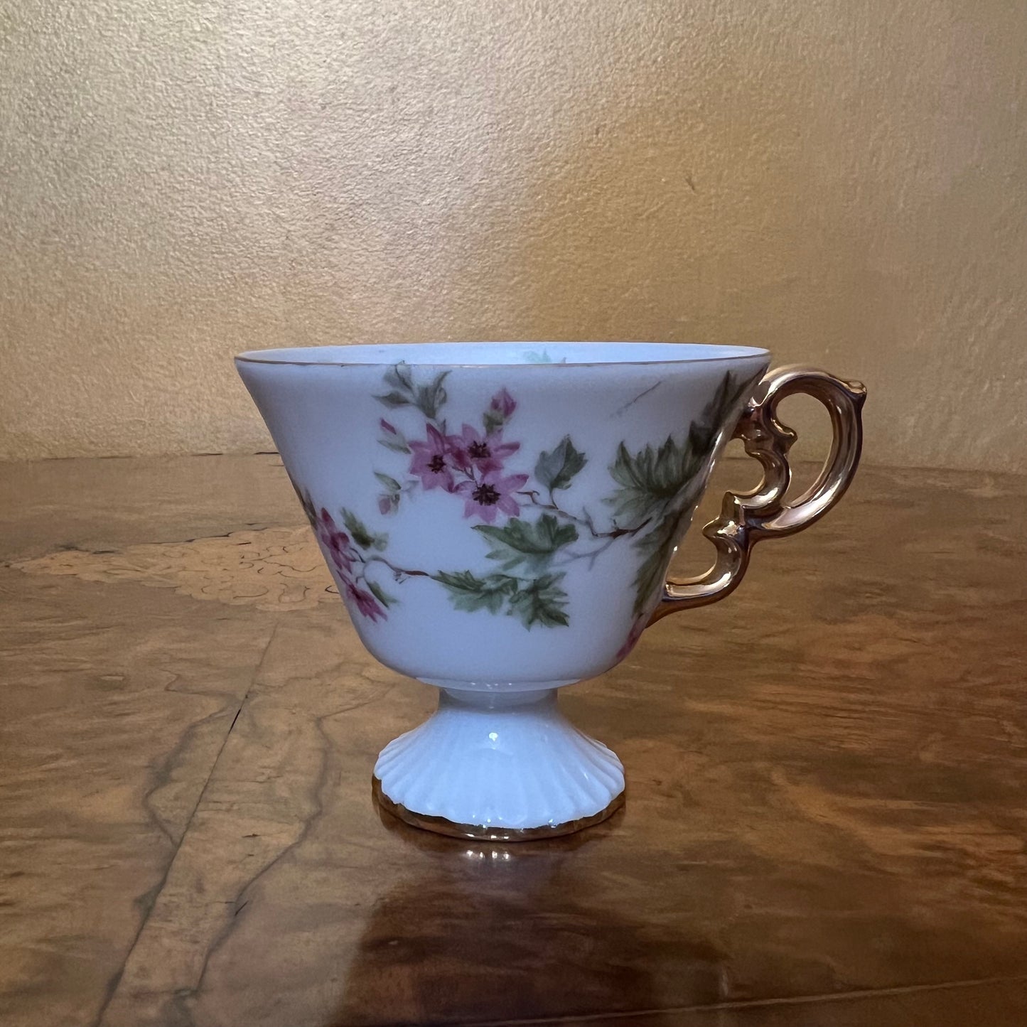 Vintage Floral Print Coffee Cup