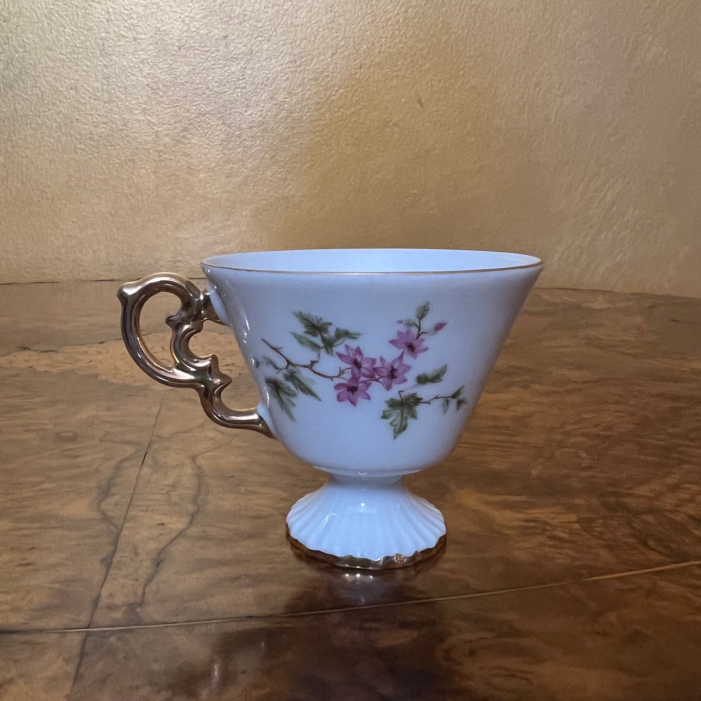 Vintage Floral Print Coffee Cup