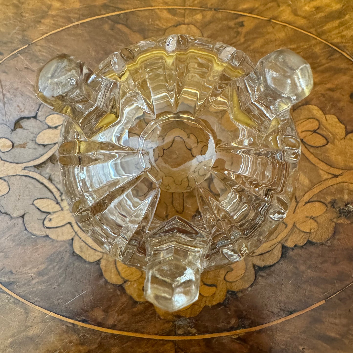 Vintage Glass Small Bowls With Lids Pair