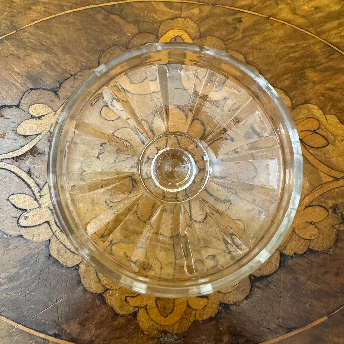 Vintage Glass Small Bowls With Lids Pair