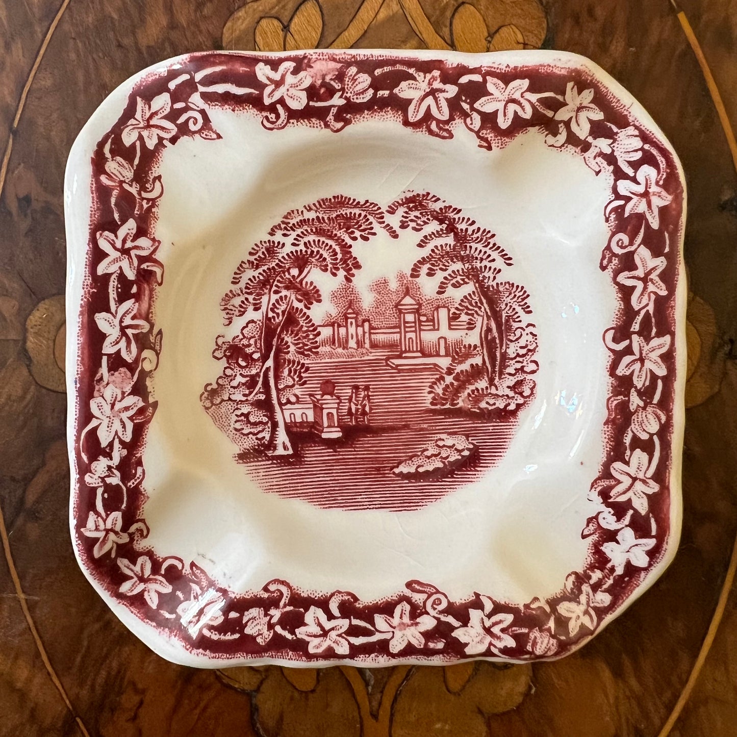 Vintage Mason Red Print Ashtray