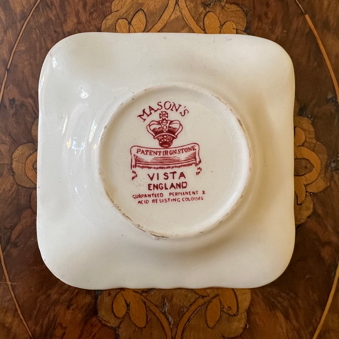 Vintage Mason Red Print Ashtray