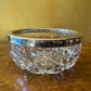Vintage English Silver Plate Rim Crystal Bowl