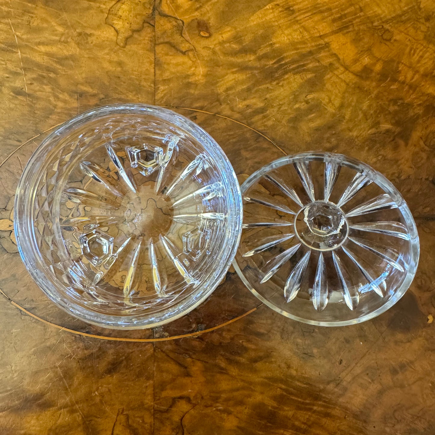 Vintage Glass Bowl With Lid