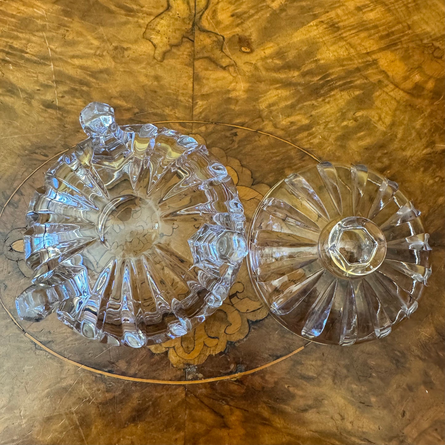 Vintage Glass Bowl With Lid