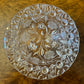 Vintage Glass Floral Pattern Footed Bowl