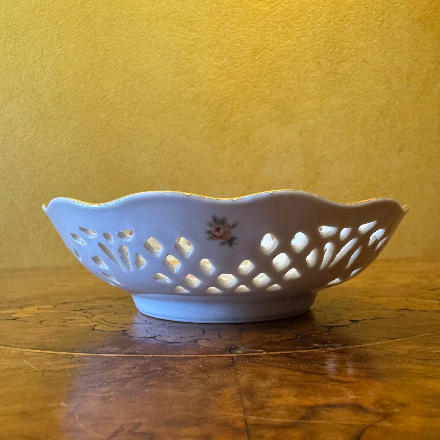Vintage Bavaria Schumann Floral Cut-Out Small Bowl