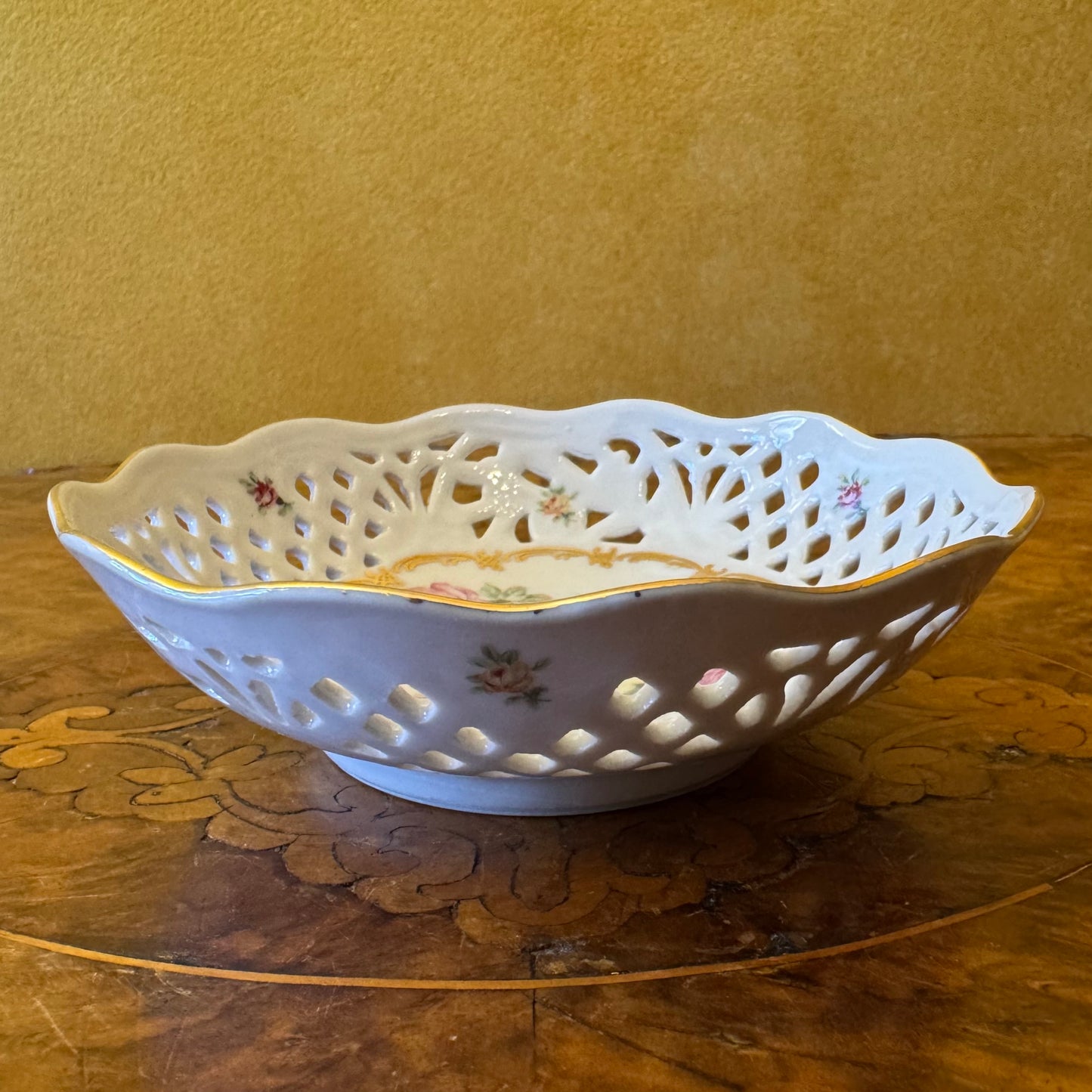Vintage Bavaria Schumann Floral Cut-Out Small Bowl
