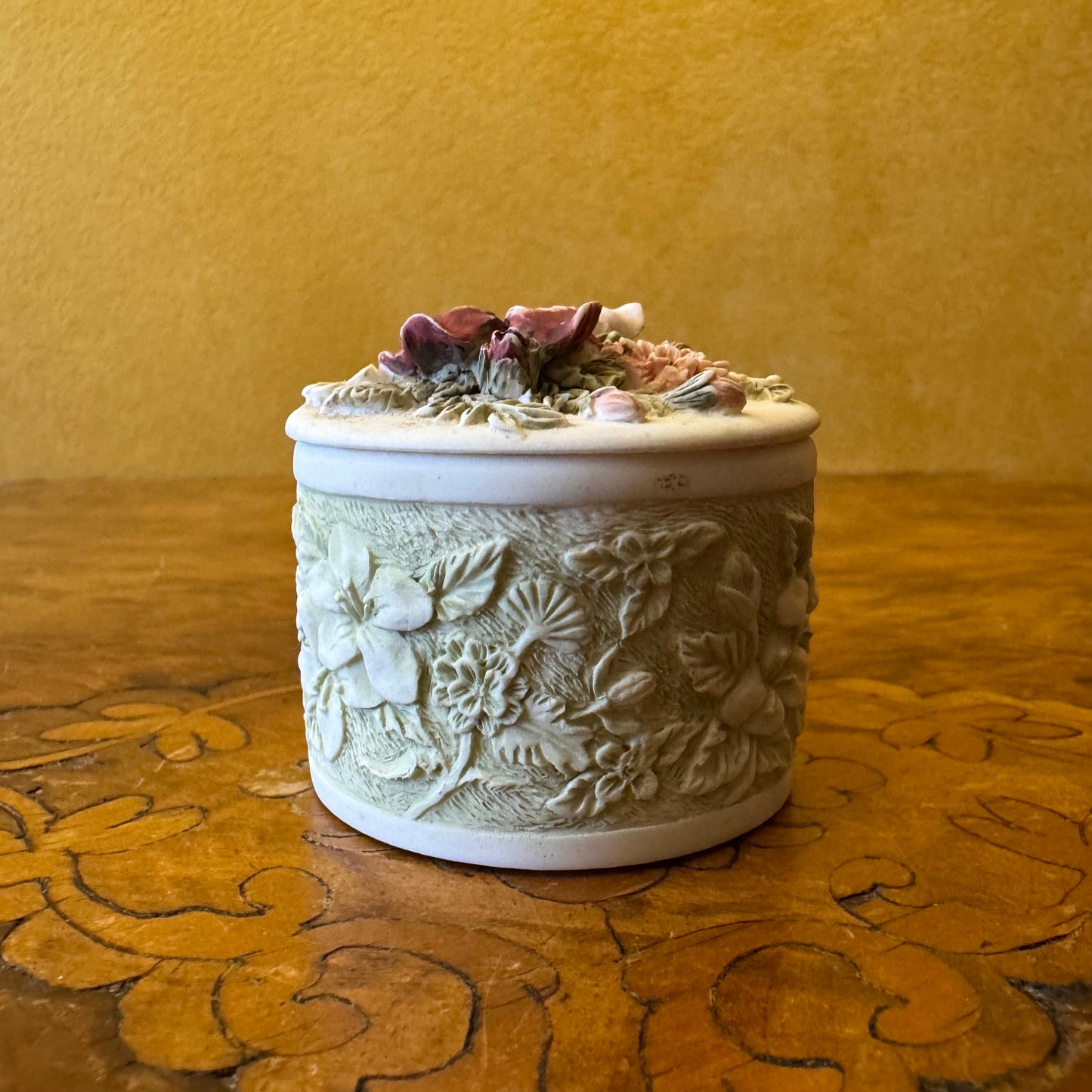Vintage Floral Trinket Box
