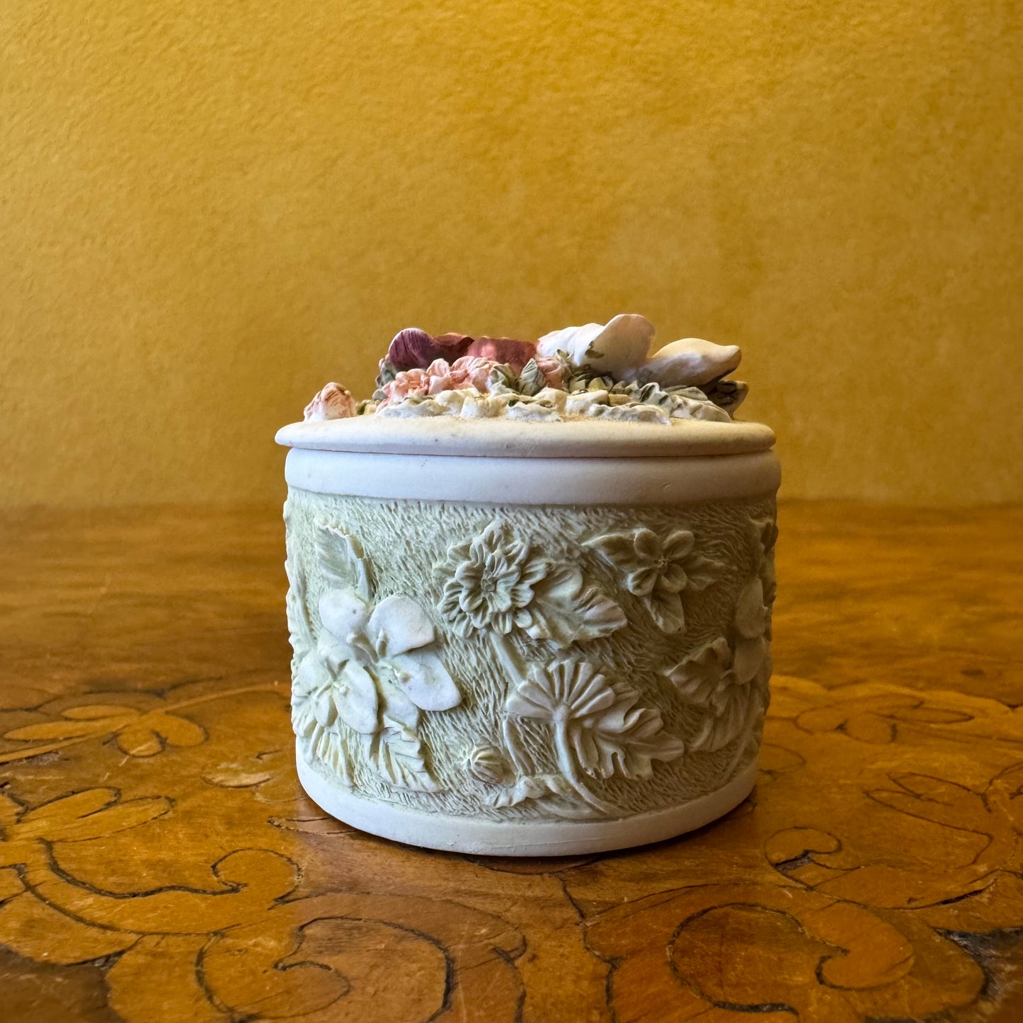 Vintage Floral Trinket Box