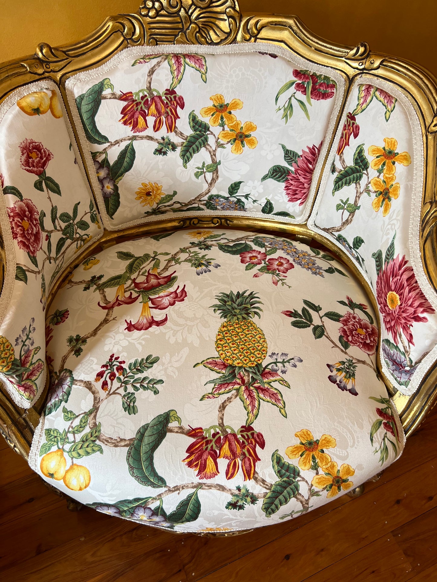 Antique French 24K Gold Gilt Six Piece Lounge & Bedroom Suite