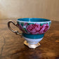 Vintage Japanese Rose Print Small Tea Cup & Saucer