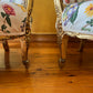 Antique French Gold Gilt Wingback Chairs Pair