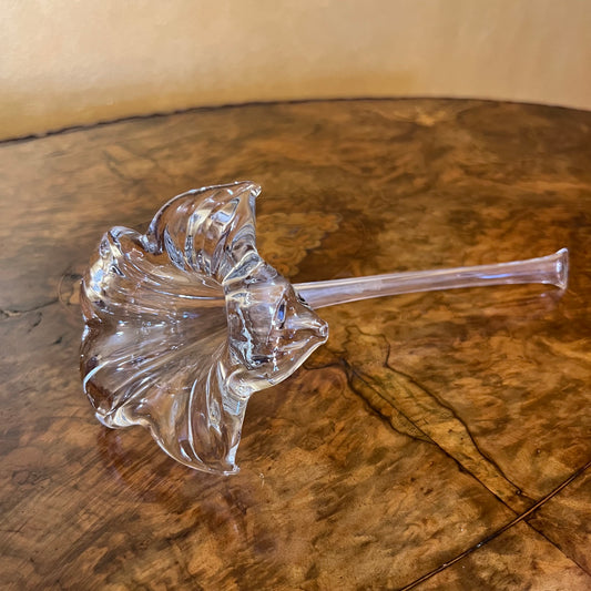 Vintage Hand Blown Glass Lily Shape Vase