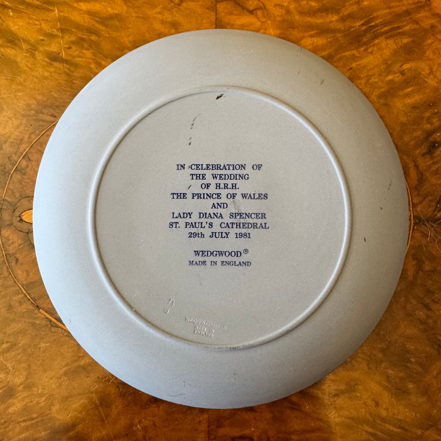 Wedgewood Blue Jasperware Royal Wedding Plate