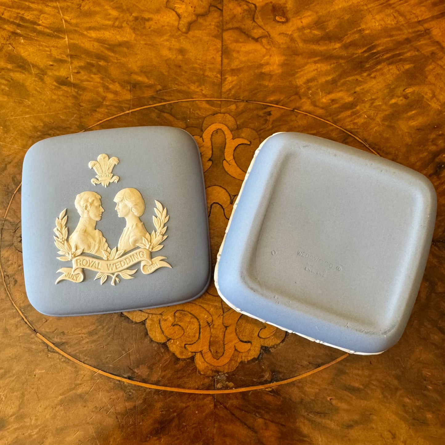 Wedgwood Blue Jasperware Royal Wedding Lidded Trinket Box