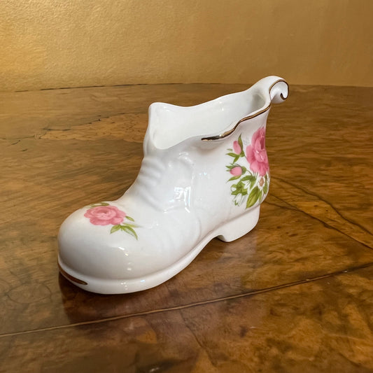 Country Garden Porcelain Shoe