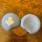 Vintage Wedgwood Blue Jasperware Bean Shaped Trinket Box