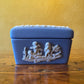 Vintage Wedgwood Blue Jasperware Rectangular Trinket Box