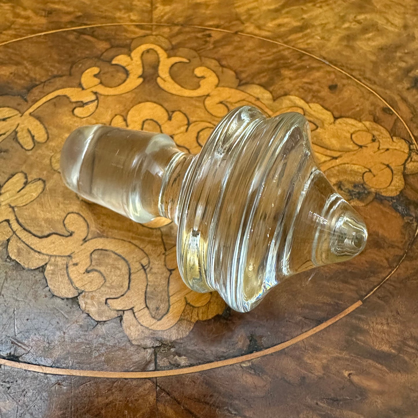 Vintage Tulip Gold Print Decanter
