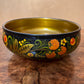Vintage Russian Lacquer Floral Bowl