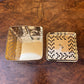Vintage Brass Cutout Square Trinket Box