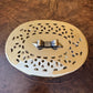 Vintage Brass Cutout Oval Trinket Box