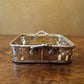Vintage Brass Cutout Square Trinket Tray