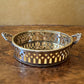 Vintage Brass Cutout Round Trinket Tray