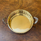 Vintage Brass Cutout Round Trinket Tray