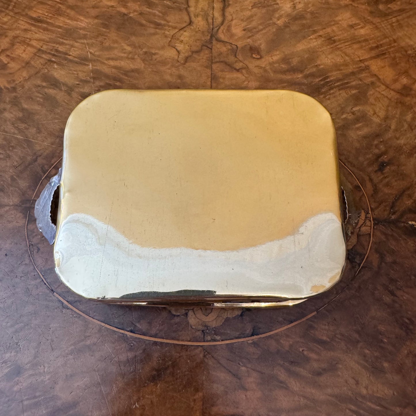 Vintage Brass Cutout Rectangle Trinket Tray