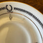Vintage Paragon Black & White Print Demitasse Coffee Cup Trio Set