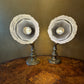 Antique Brass Wall Scone Lights Pair