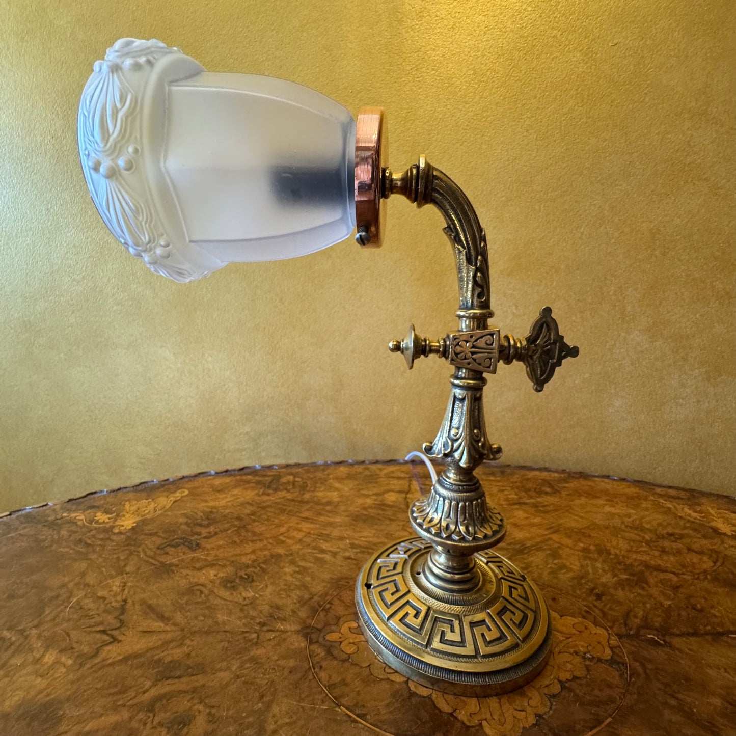 Antique Brass Wall Scone Lights Pair