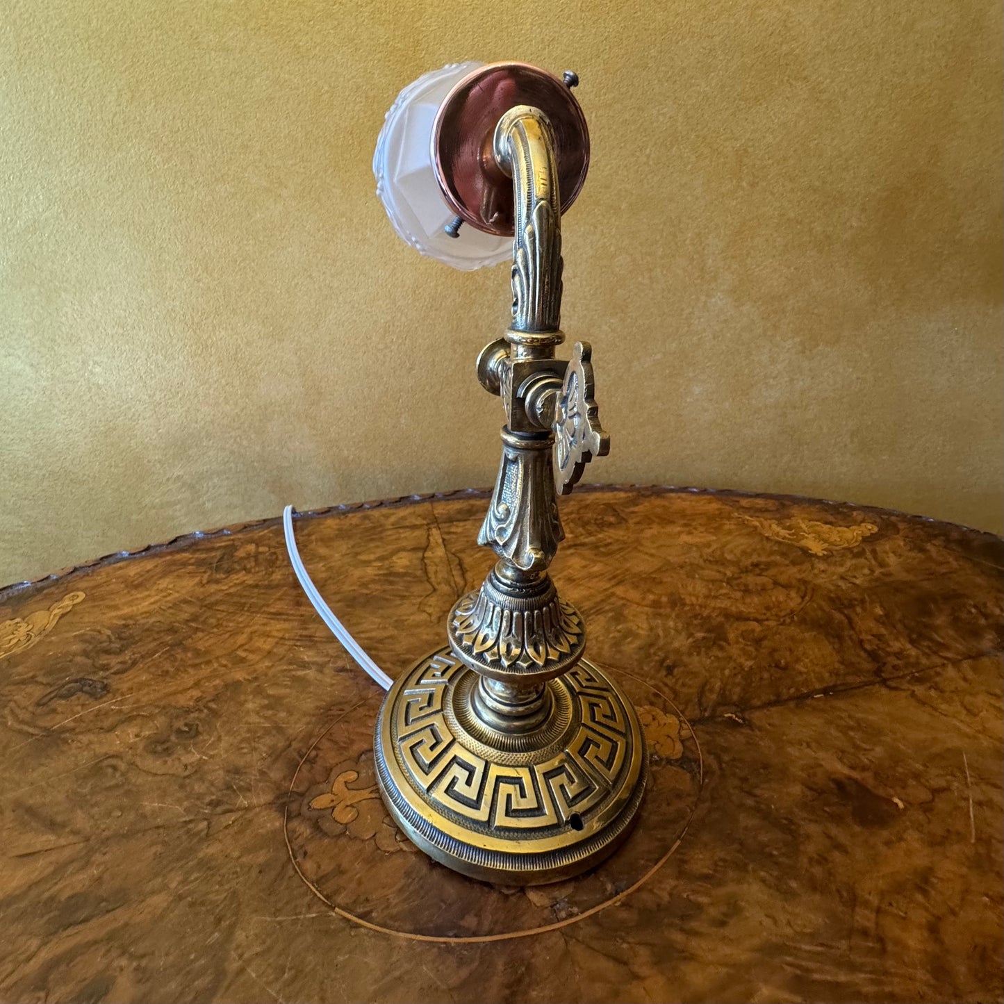 Antique Brass Wall Scone Lights Pair