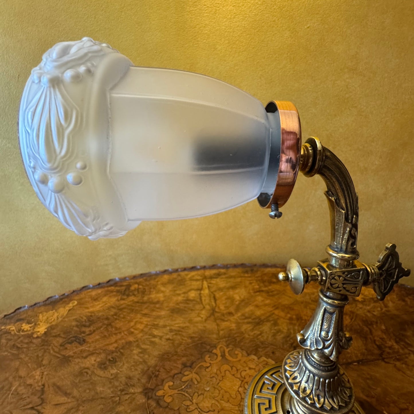 Antique Brass Wall Scone Lights Pair