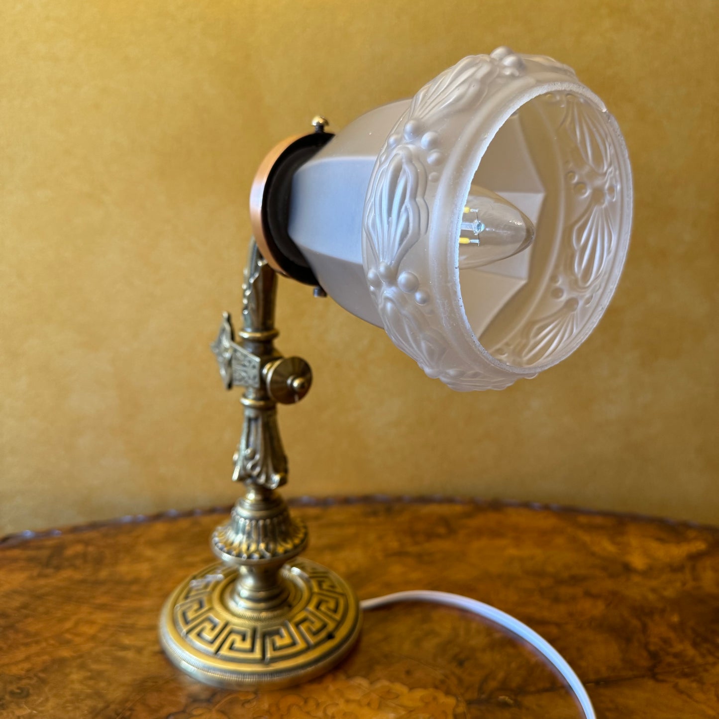 Antique Brass Wall Scone Lights Pair
