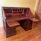 Antique Mahogany Roll Top Large Desk