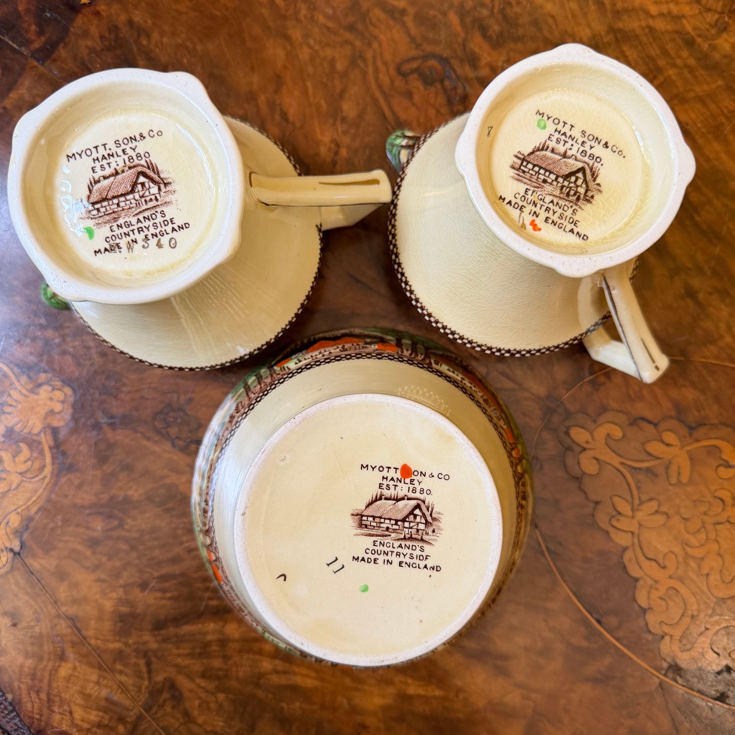 Vintage Myott & Sons Henley Countryside 53 Piece Dinner Set