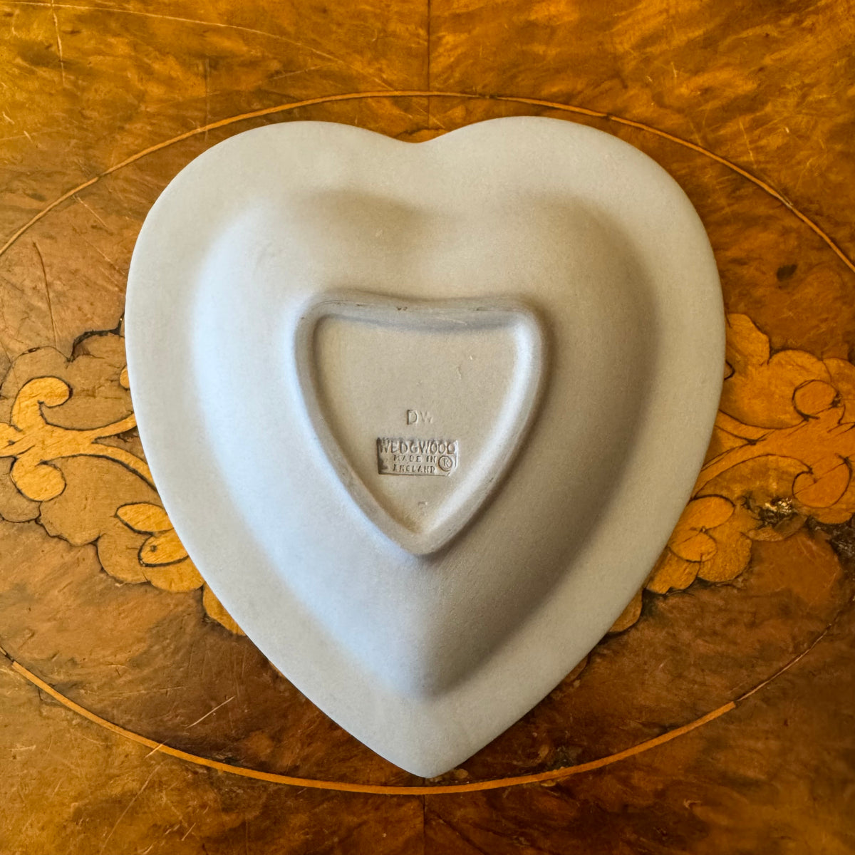 Wedgwood Blue Jasperware Dancing Hours Heart Small Dish