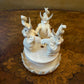 Vintage Chinese Ivory Elephants Holding A Puzzle Ball